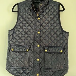 Navy Jcrew puffer vest size M